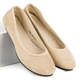 Comode ballerine in suede marrone 1