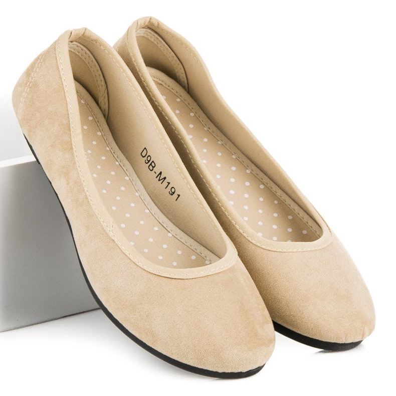 Comode ballerine in suede marrone 1