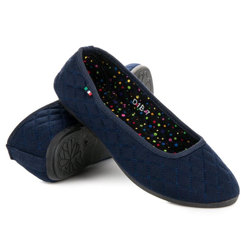 Ballerine in tessuto blu 1