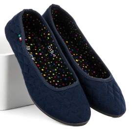 Ballerine in tessuto blu 2