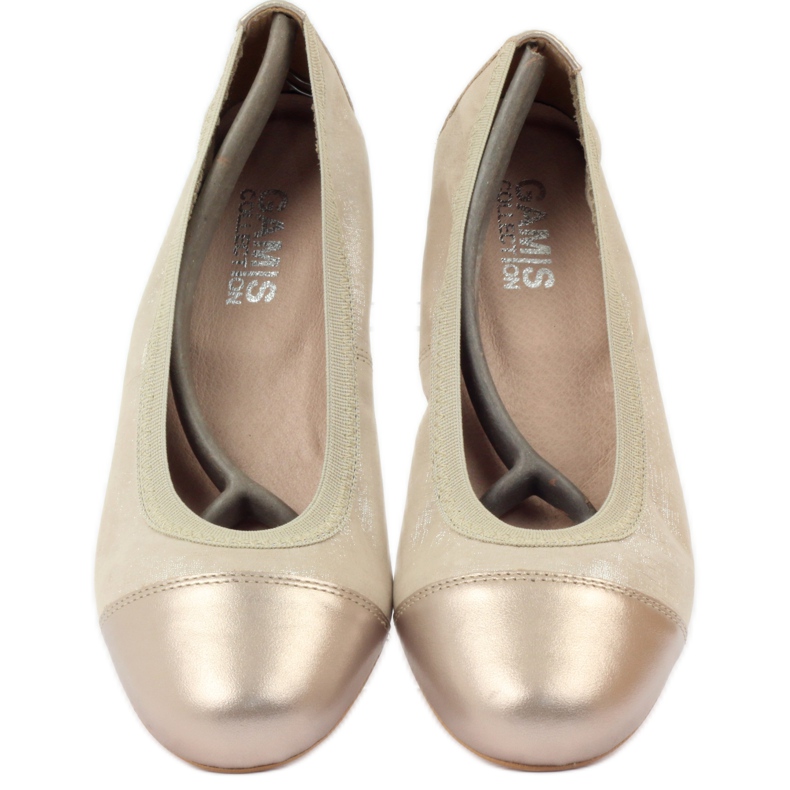 Ballerine da donna elastiche Gamis 1402 oro d'oro 4