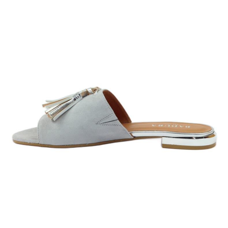 Ciabatte con frange Badura 5133 grigio 2