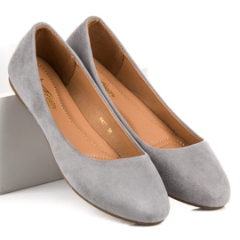 Comode ballerine in suede grigio 2