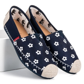 L. Day Espadrillas blu scuro in fiori 1