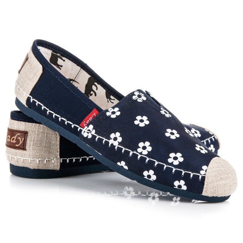 L. Day Espadrillas blu scuro in fiori 2