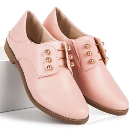 Anesia Paris Eleganti scarpe senza lacci rosa 2