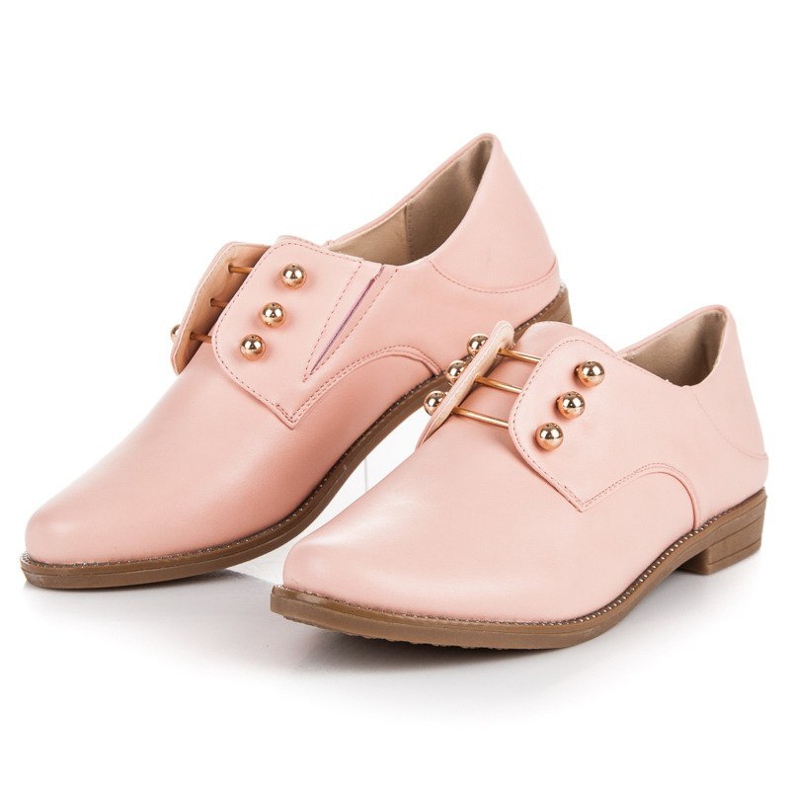 Anesia Paris Eleganti scarpe senza lacci rosa 1