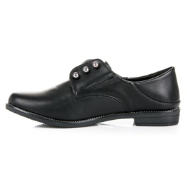 Anesia Paris Eleganti scarpe senza lacci nero 1