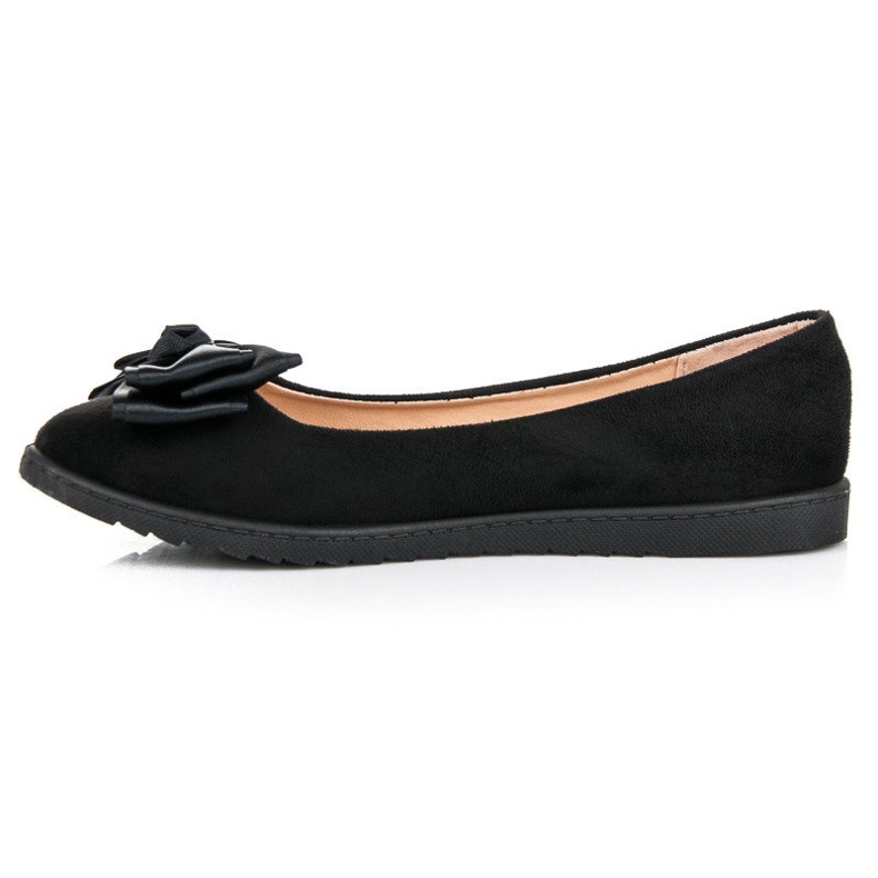Comer Ballerine in camoscio con fiocco nero 1