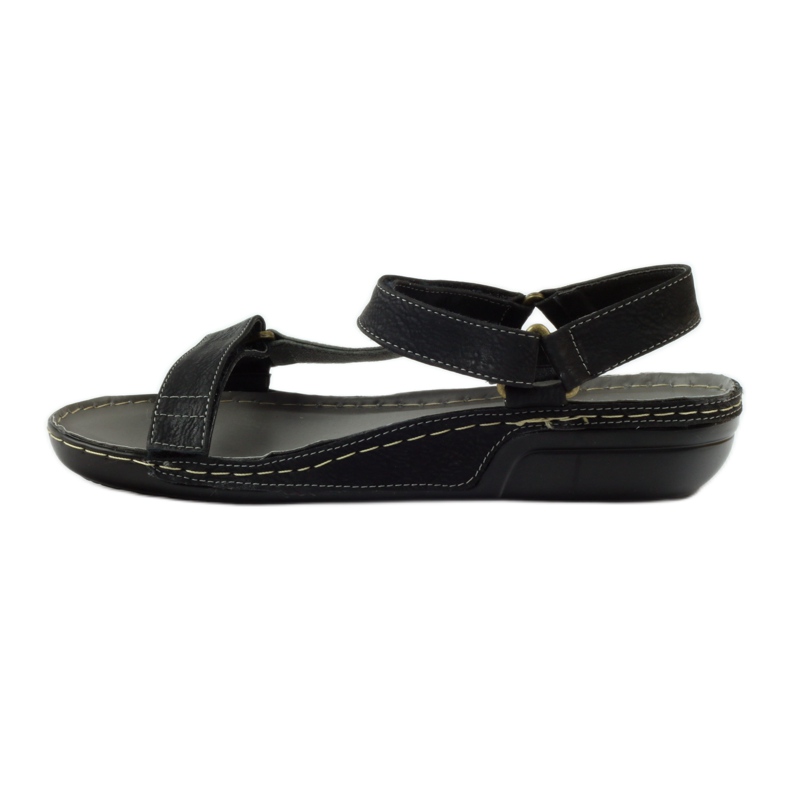 M.Daszyński Sandali Jesus, sottopiede in pelle nera nero 2
