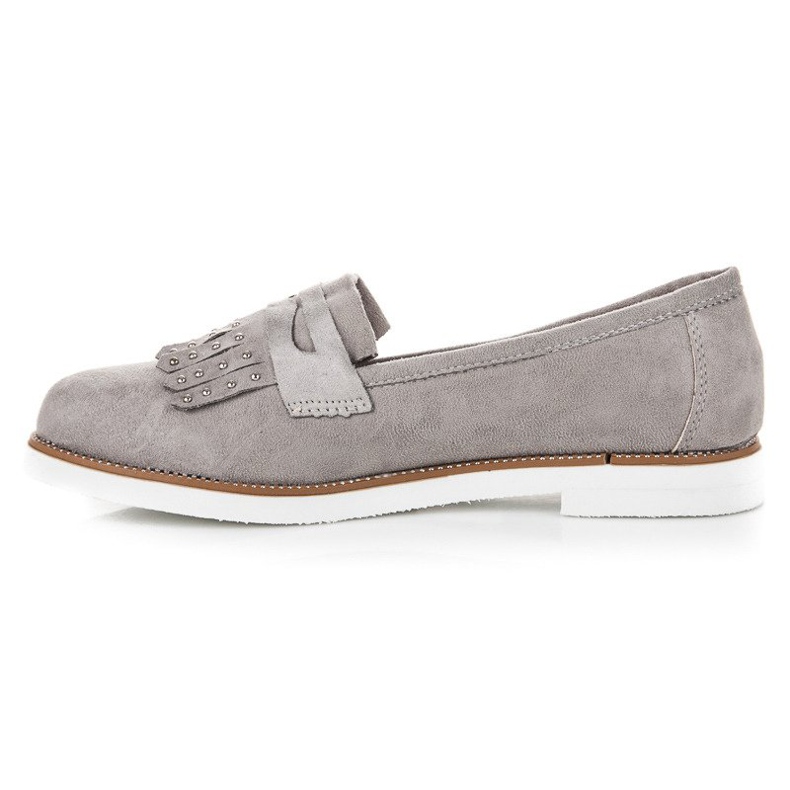 Sixth Sense Mocassini in camoscio grigio 1