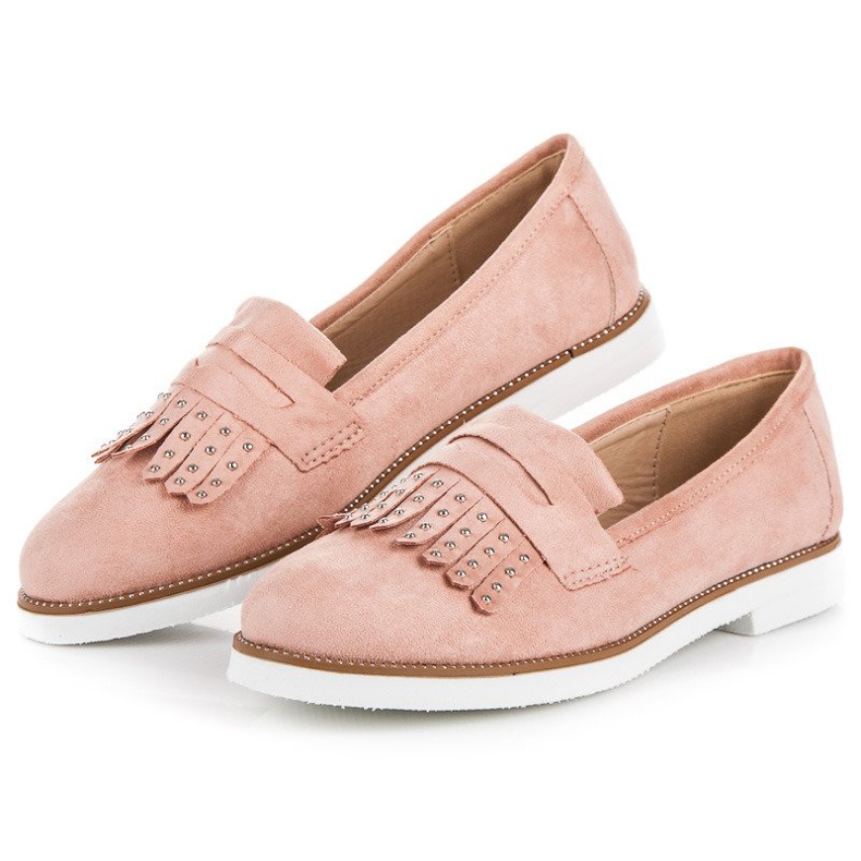 Sixth Sense Mocassini in camoscio rosa 1