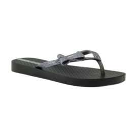 Infradito glitter con fiocco Ipanema grigio nero 2