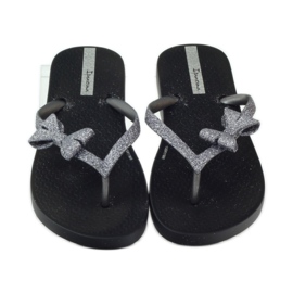 Infradito glitter con fiocco Ipanema grigio nero 5
