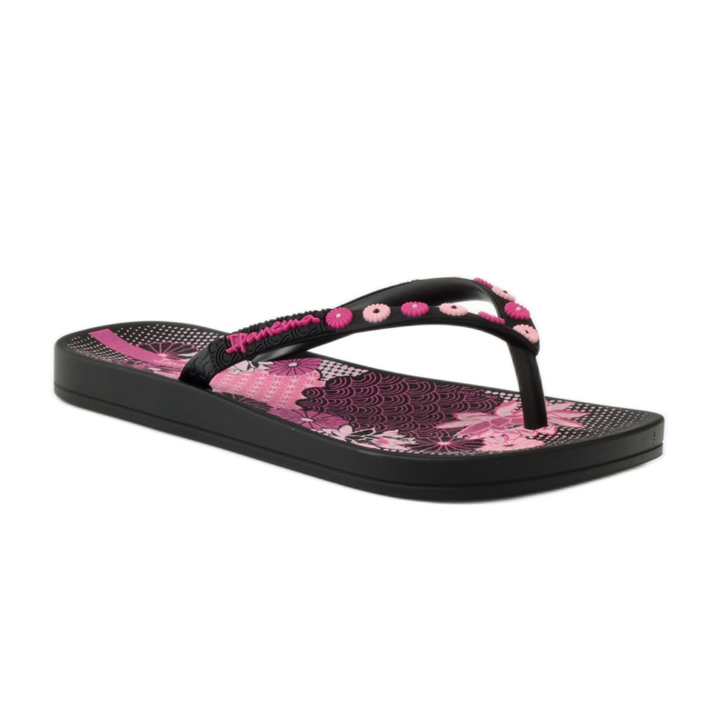 Ipanema 82387 infradito a fiori nero rosa 1