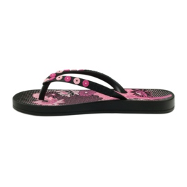 Ipanema 82387 infradito a fiori nero rosa 2