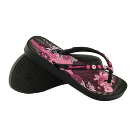 Ipanema 82387 infradito a fiori nero rosa 3