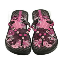 Ipanema 82387 infradito a fiori nero rosa 4