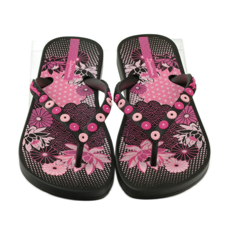 Ipanema 82387 infradito a fiori nero rosa 4