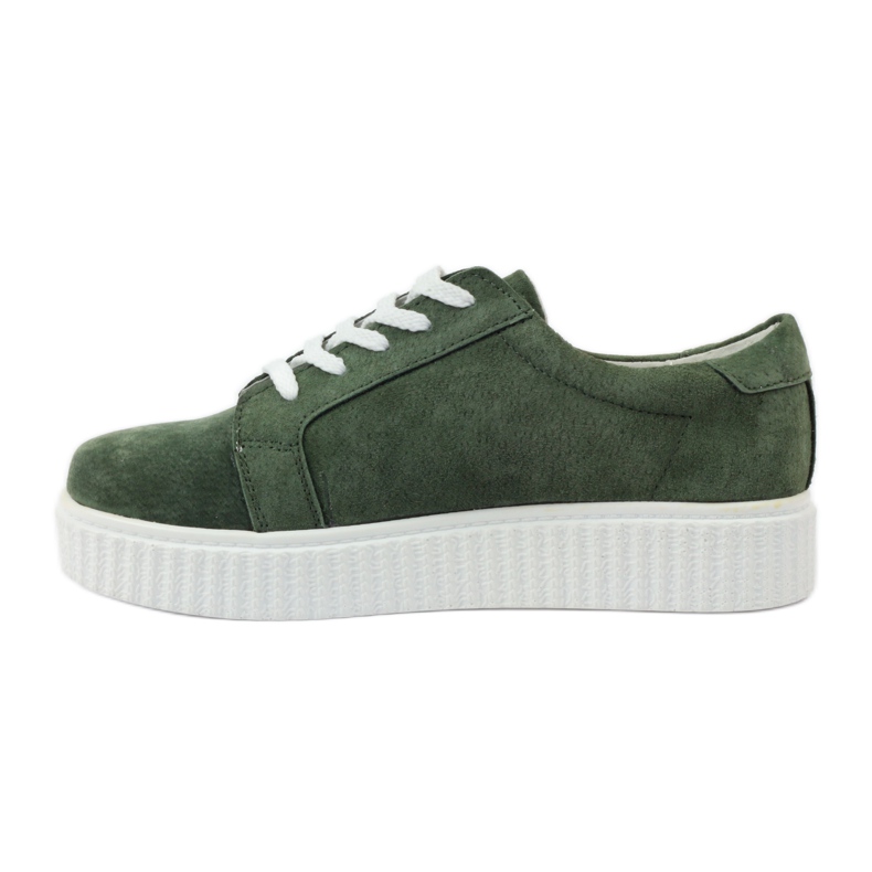 Scarpe Creepers in pelle Filippo 036 verde 2