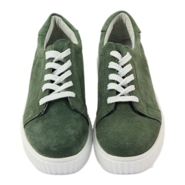 Scarpe Creepers in pelle Filippo 036 verde 4