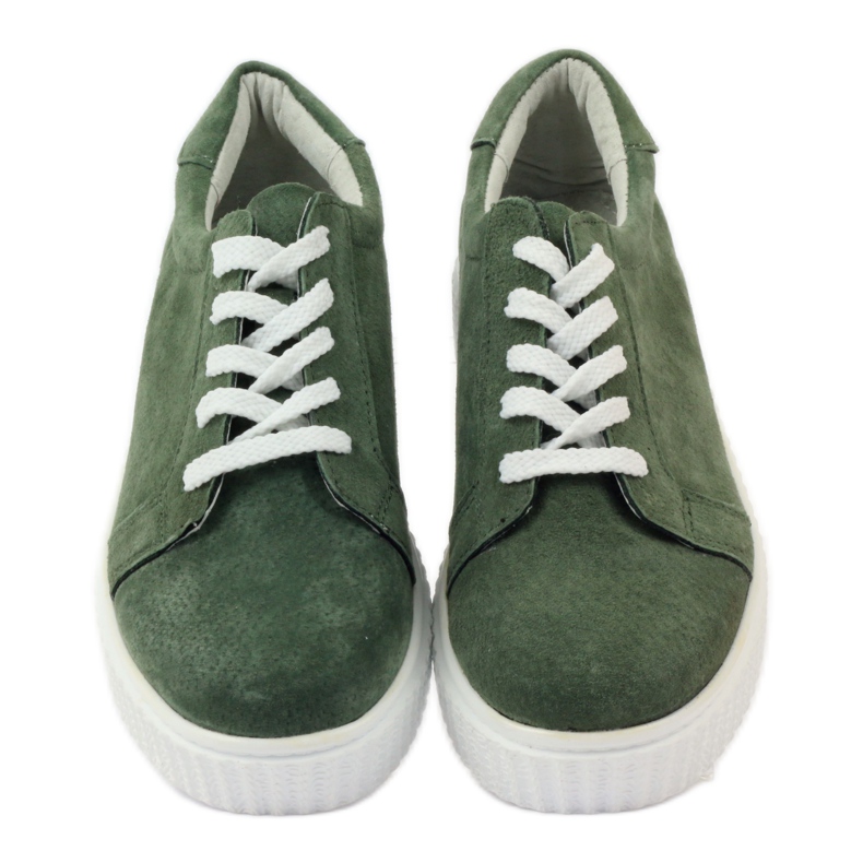 Scarpe Creepers in pelle Filippo 036 verde 4