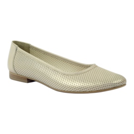 Ballerine traforate Angello 336 oro beige 1
