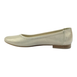 Ballerine traforate Angello 336 oro beige 2