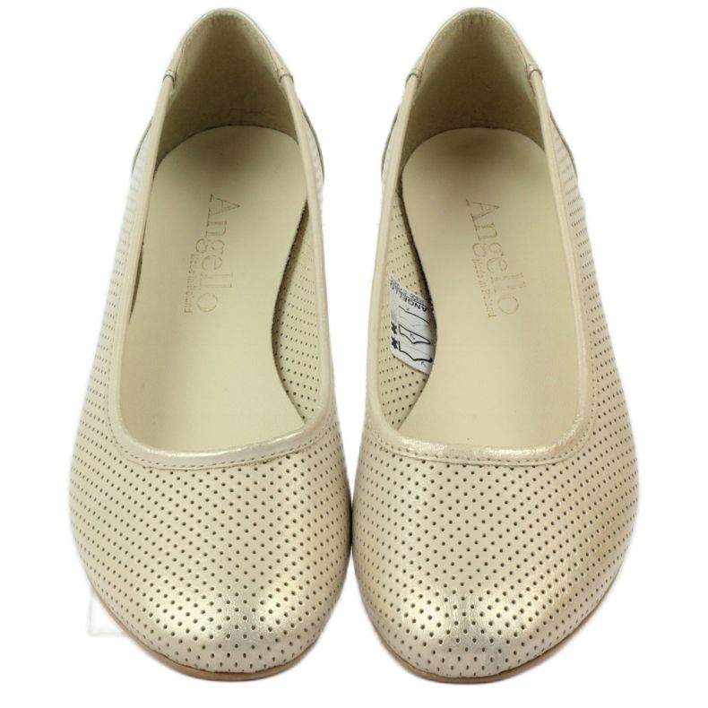 Ballerine traforate Angello 336 oro beige 4