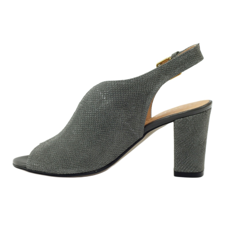 Espinto Sandali in pelle femminile 248 grigio cobra 2
