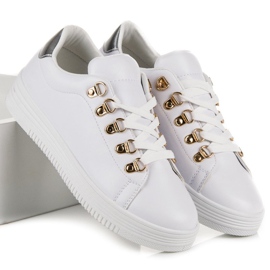 Lovery Sneakers bianche alla moda bianca 1