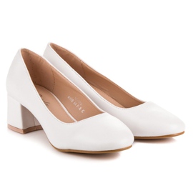 Renda Décolleté bianche con tacco basso bianco 1
