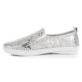 Sneakers In Pelle Slip On VINCEZA grigio 1