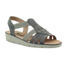 Sandali super comodi con paillettes Aloeloe grigio 1