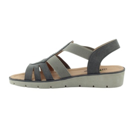 Sandali super comodi con paillettes Aloeloe grigio 2