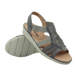 Sandali super comodi con paillettes Aloeloe grigio 3