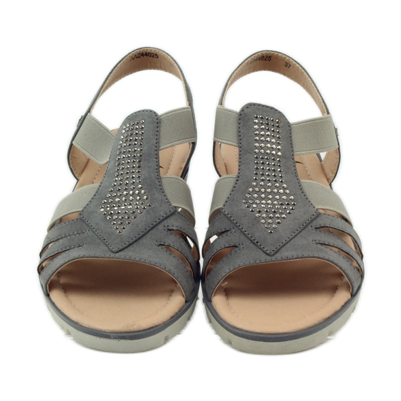 Sandali super comodi con paillettes Aloeloe grigio 4