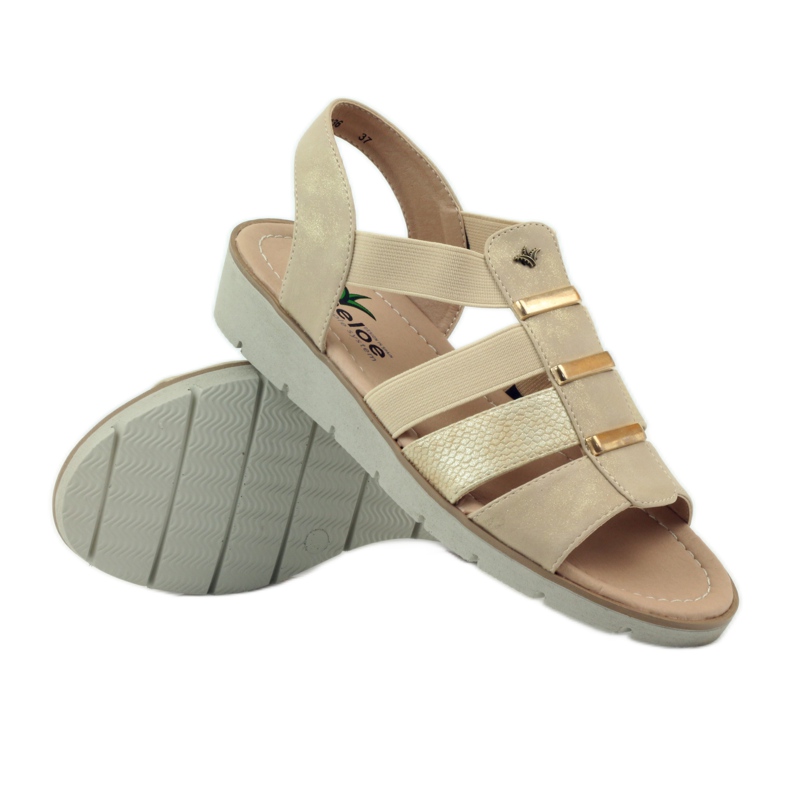 Sandali Aloeloe super comodi marrone giallo 3