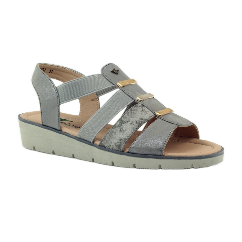 Sandali Aloeloe super comodi grigio giallo 1