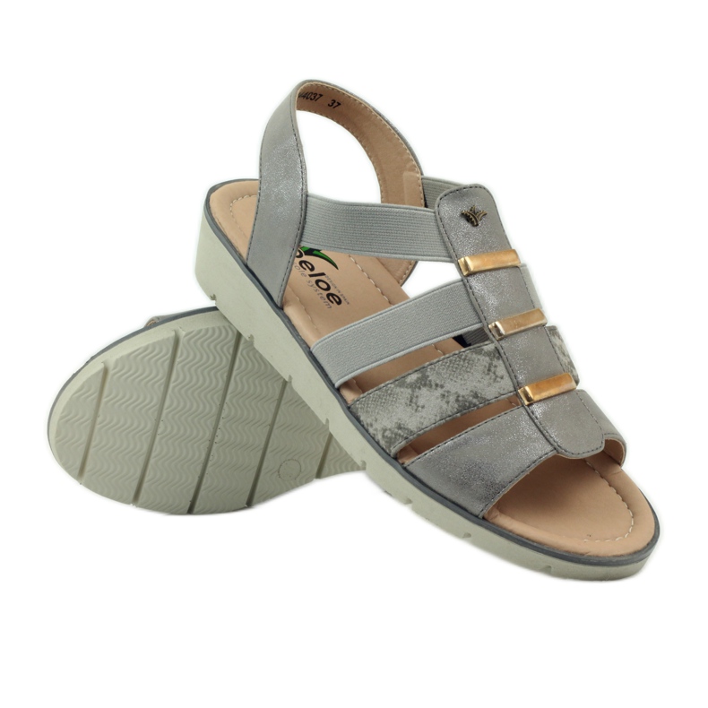 Sandali Aloeloe super comodi grigio giallo 3