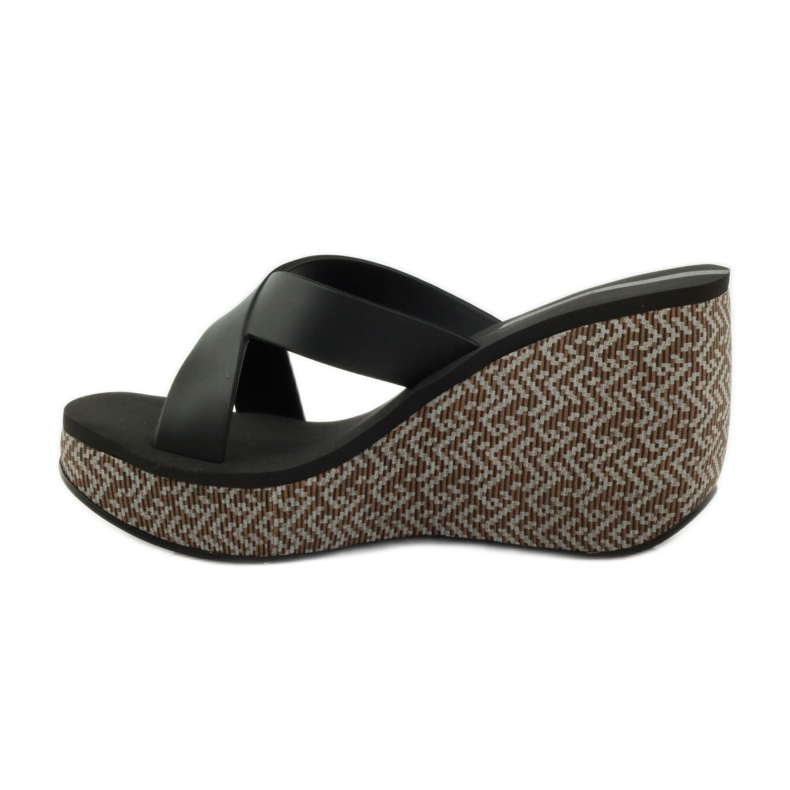 Ciabatte con zeppa Ipanema 82288 da donna nero marrone 2