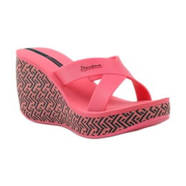 Ciabatte da donna Ipanema 82288 con zeppa nero rosa 1