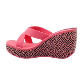 Ciabatte da donna Ipanema 82288 con zeppa nero rosa 2