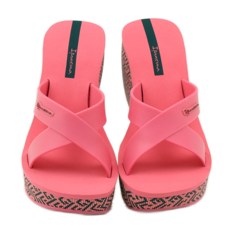 Ciabatte da donna Ipanema 82288 con zeppa nero rosa 4