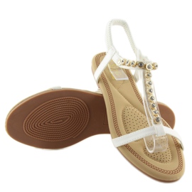 Sandali con zirconi bianchi AS10875 White bianca 1
