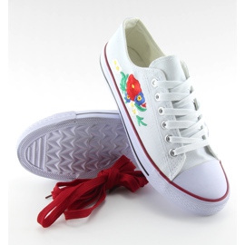 Sneakers bianche con ricamo B71H-25 bianco 1