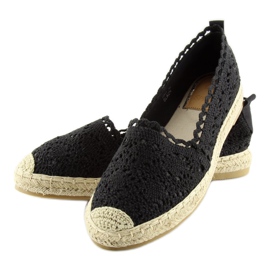 Espadrillas in pizzo nero BB11 1