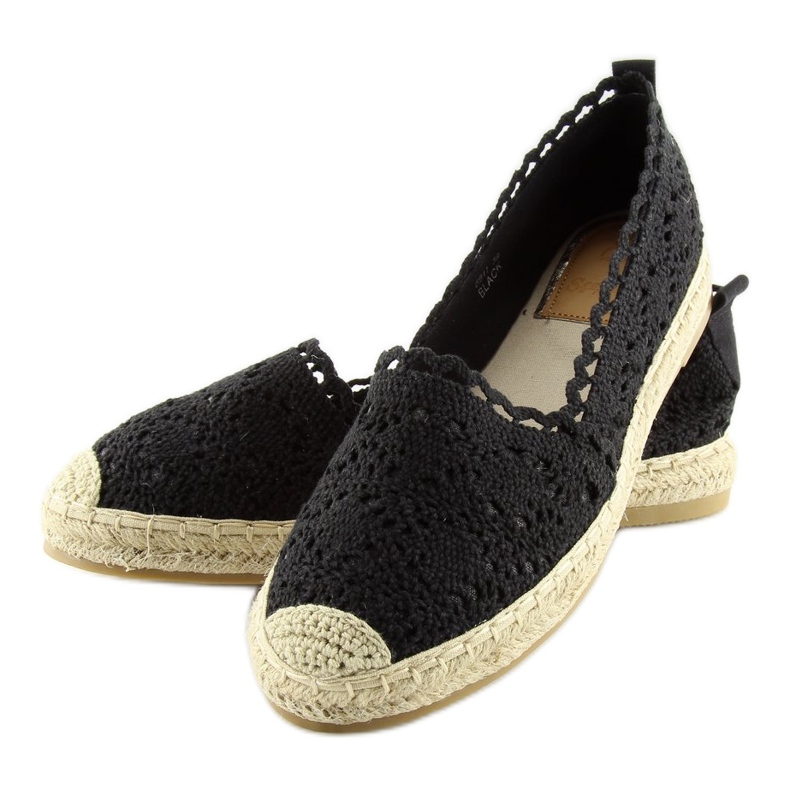 Espadrillas in pizzo nero BB11 1