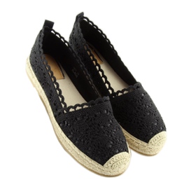 Espadrillas in pizzo nero BB11 2