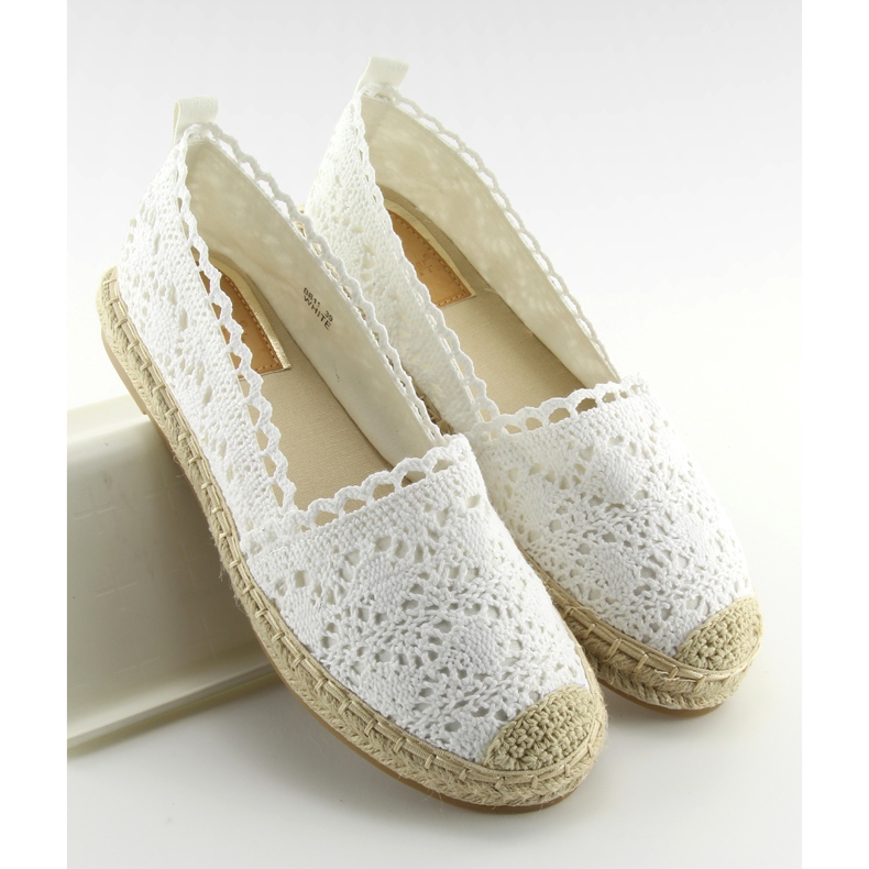 Espadrillas in pizzo bianco BB11 bianco bianca 2